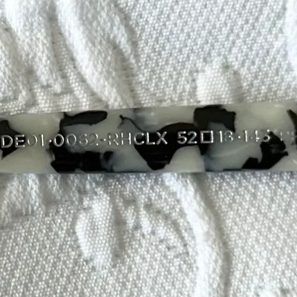 DIFF Eyewear Winston‎ Black & White Rich Hide Cow Hide Cat Eye/ Square Frames